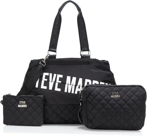 Steve Madden BSASHA Weekender Set, Black in Saudi Arabia