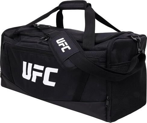 حقيبة صالة الألعاب الرياضية UFC، حقيبة سفر كبيرة مقاس 22 بوصة للرجال والنساء، حجرة للأحذية، معدات تدريب الفنون القتالية المختلطة وإكسسوارات رياضية، أسود in Kuwait