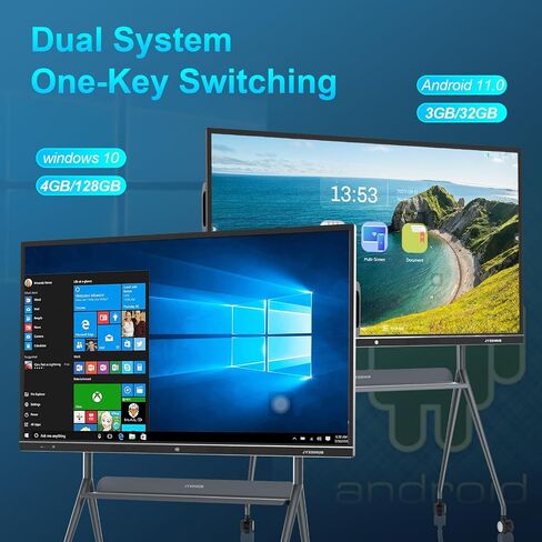 Smart Board Collaboration Hub, JYXOIHUB 65 Inch 4K Digital Electronic Whiteboard Built in Dual System and 20MP Camera for Classroom and Business, Interactive Whiteboard with Video Conference System in Saudi Arabia