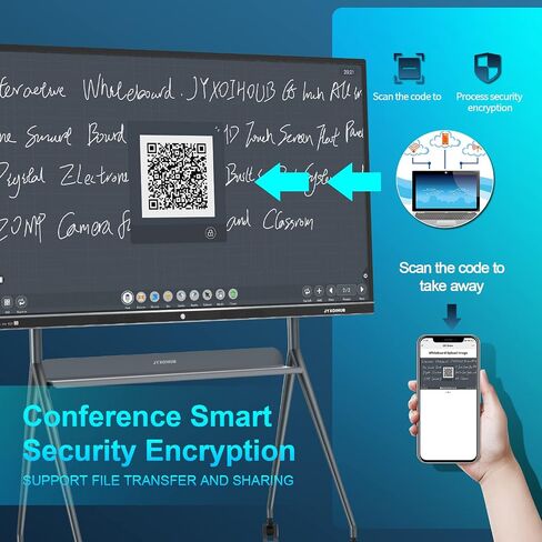 Smart Board Collaboration Hub, JYXOIHUB 65 Inch 4K Digital Electronic Whiteboard Built in Dual System and 20MP Camera for Classroom and Business, Interactive Whiteboard with Video Conference System in Saudi Arabia