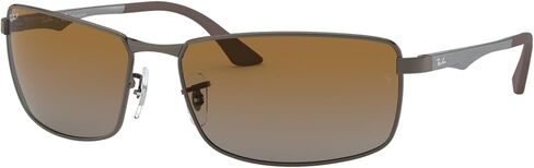 Ray-Ban RB3498 Rectangle Shaped Sunglasses for Men & Women with Official RAYBAN Eyewear Kit in Saudi Arabia