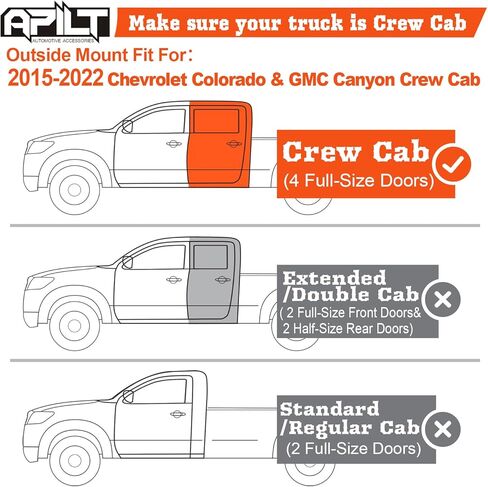 واقيات نافذة خارجية للحماية من المطر لعام 2023-2025 لسيارة شيفروليه كولورادو طاقم الكابينة وجي إم سي كانيون طاقم الكابينة تنفيس الرياح ملحقات الشاحنة دخان داكن مجموعة مكونة من 4 قطع مع سمكا in Kuwait