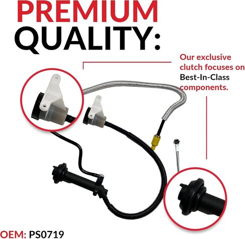 Clutch Master Cylinder and Slave Line Assembly compatible with 1997-2008 F-150 F-250 4.2L 4.6L Heritage FX2 STX XL XLT XTR STX Flotillera Lariat in Saudi Arabia