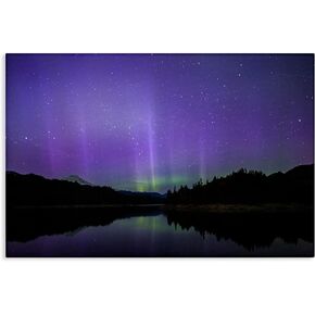 Stupell Industries Luminous Purple Northern Lights Canvas Wall Art, design by Nancy Crowell, 30 x 20 in Kuwait