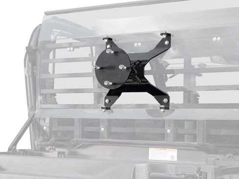 SuperATV Spare Tire Carrier Compatible With Kawasaki Mule Pro DX/DXT/FX 2016+, Mule Pro FXT 2015+, Fits up to 30" Tire, Secures to Headache Rack, Made with Powder-Coated Steel, See Fitment, USA Made in Saudi Arabia