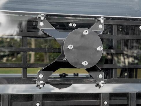 SuperATV Spare Tire Carrier Compatible With Kawasaki Mule Pro DX/DXT/FX 2016+, Mule Pro FXT 2015+, Fits up to 30" Tire, Secures to Headache Rack, Made with Powder-Coated Steel, See Fitment, USA Made in Saudi Arabia