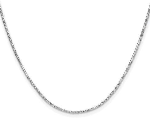JewelryWeb 925 Sterling Silver Rhodium Plated 1.3mm 8 Sided Sparkle Cut Double Spiga Chain Necklace Chain-Necklace for Women and Men in Saudi Arabia