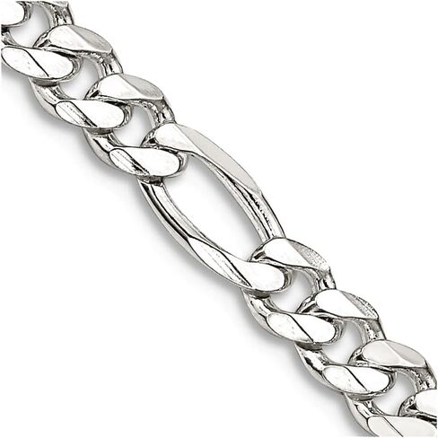 JewelryWeb 925 Sterling Silver Solid Polished 4.25mm Figaro Chain Necklace Lobster Claw Chain-Necklace for Women and Men in Saudi Arabia