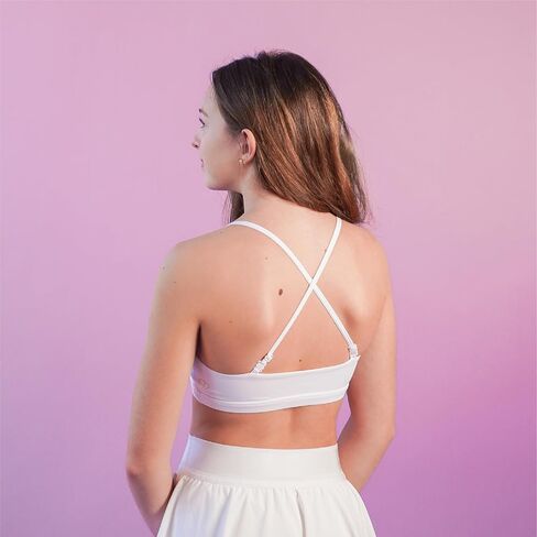 Training Bra | Starter Teen Bra For Pre-Teen Girls | White Bralette | Breathable Fabric | Adjustable Straps & Cups in Saudi Arabia