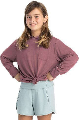 Free Fly Youth Shade Hoodie - UPF 50+ Sun Protection, Moisture Wicking, Breathable Bamboo Viscose Long Sleeve Outdoor Shirt in Kuwait