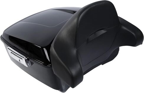 SLMOTO Gloss Black King Tour Trunk & Wrap حول مسند الظهر مناسب لنماذج Harley Touring Electra Glide Street Glide Road Glide Road King 2014-2025 Touring in Saudi Arabia