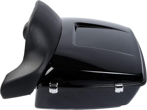 SLMOTO Gloss Black King Tour Trunk & Wrap حول مسند الظهر مناسب لنماذج Harley Touring Electra Glide Street Glide Road Glide Road King 2014-2025 Touring in Saudi Arabia