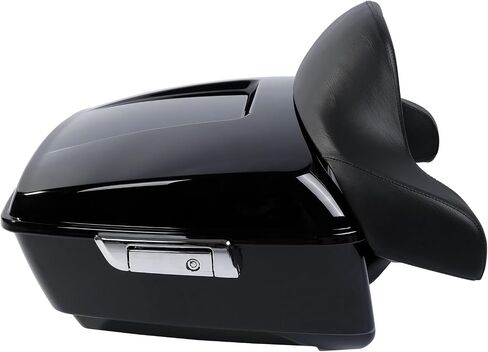 SLMOTO Gloss Black King Tour Trunk & Wrap حول مسند الظهر مناسب لنماذج Harley Touring Electra Glide Street Glide Road Glide Road King 2014-2025 Touring in Saudi Arabia