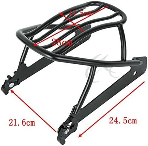 TCMT Black Solo Luggage Rack Fits For Harley Dyna Street Bob Super Glide 06-17 Replace 52796-09 in Saudi Arabia