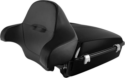 TCT-MOTORPARTS Chopped Trunk Backrest Two Up Mounting Rack Top Rack Fits for Harley Trunk Touring Electra Glide Road Glide Street Glide Road King 1997-2008 in Saudi Arabia