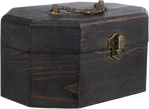 DECHOUS Solid Wood Storage Box Retro Jewelry Box Desktop Storage for Trinkets Earring Organizer in Saudi Arabia