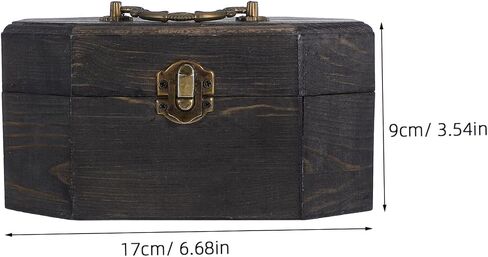 DECHOUS Solid Wood Storage Box Retro Jewelry Box Desktop Storage for Trinkets Earring Organizer in Saudi Arabia