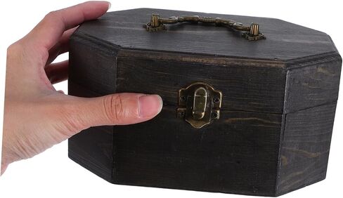 DECHOUS Solid Wood Storage Box Retro Jewelry Box Desktop Storage for Trinkets Earring Organizer in Saudi Arabia