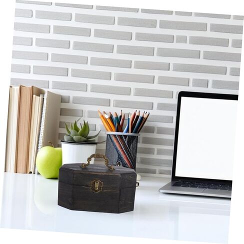 DECHOUS Solid Wood Storage Box Retro Jewelry Box Desktop Storage for Trinkets Earring Organizer in Saudi Arabia