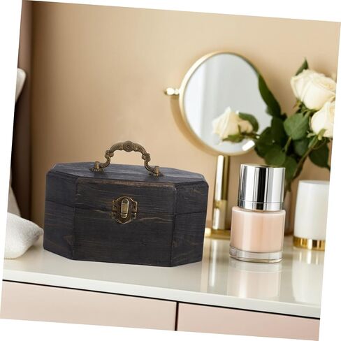 Cabilock Decorative Storage Box for Keepsakes Jewelry Snacks Solid Organizer with Unique Grain Patterns for Vintage Home Decor in Saudi Arabia