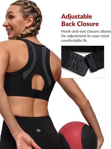 Yvette Racerback Sports Bras for Women High Support Running Supportive Sports Bra with Sewn in Pads in Saudi Arabia