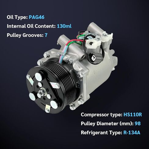 ضاغط مكيف الهواء مع مجموعة القابض لـ 2002-2006 لهوندا CR-V 2.4L | ضاغط تكييف التبريد وتناسب الدقة in Kuwait