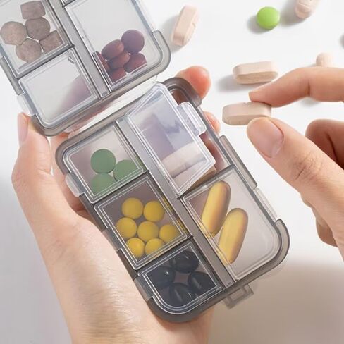 1Pcs Travel Pill Organizer Multiple Cells Compact and Portable Pill Box Perfect for On-The-Go Storage in Saudi Arabia