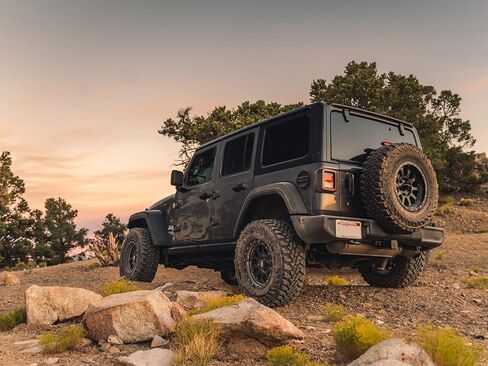 RockTrix RT111 17 Inch Wheel Compatible with Jeep Wrangler JK JL, Commander, Grand Cherokee, Gladiator JT Rims, 5x5" 5x127 PCD, 17x9 +12mm Offset, 5.5" Backspace, 71.5mm Bore, Matte Black in Saudi Arabia
