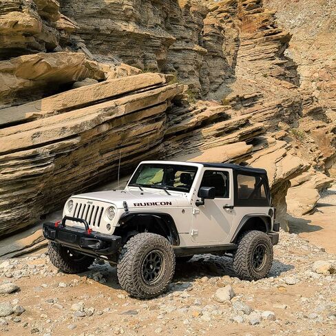 RockTrix RT111 17 Inch Wheel Compatible with Jeep Wrangler JK JL, Commander, Grand Cherokee, Gladiator JT Rims, 5x5" 5x127 PCD, 17x9 +12mm Offset, 5.5" Backspace, 71.5mm Bore, Matte Black in Saudi Arabia