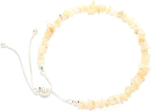 Natural Rough Ethiopian Opal Bolo Bracelet for Women in Sterling Silver, October Birthstone Jewelry Gifts for Her Birthday, Anniversary, Graduation, Christmas (Beads, Box-Chain) in Saudi Arabia