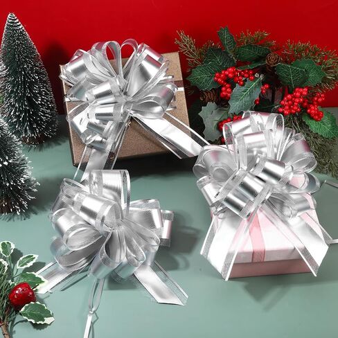 20 Pcs Gold Bows for Gifts Wrapping,8 Inches Matte Metallic Color Big Bow for Present,Large Pull Bows for Birthday Gift Wrapping Baskets Wedding,Flower Christmas Decorations in Saudi Arabia