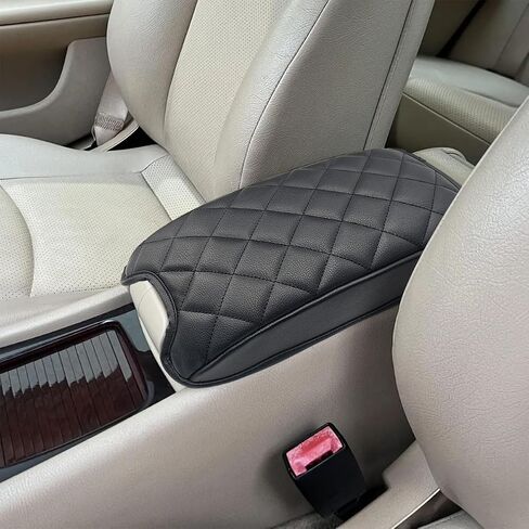 غطاء مسند ذراع وحدة التحكم المركزية لسيارة 2001 2002 2003 Mercedes Benz C-Class C200 & C220 CDI & C320 & C240 ​​& C32 AMG Sedan، غطاء وسادة من الجلد النباتي (لوحدة التحكم الأمامية فقط) in Kuwait