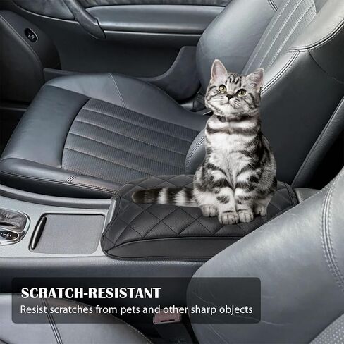 غطاء مسند ذراع وحدة التحكم المركزية لسيارة 2001 2002 2003 Mercedes Benz C-Class C200 & C220 CDI & C320 & C240 ​​& C32 AMG Sedan، غطاء وسادة من الجلد النباتي (لوحدة التحكم الأمامية فقط) in Kuwait
