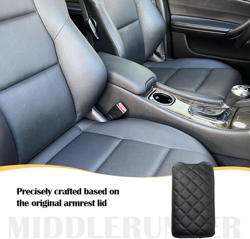 غطاء مسند ذراع وحدة التحكم المركزية لسيارة 2001 2002 2003 Mercedes Benz C-Class C200 & C220 CDI & C320 & C240 ​​& C32 AMG Sedan، غطاء وسادة من الجلد النباتي (لوحدة التحكم الأمامية فقط) in Kuwait