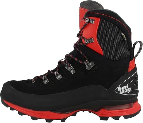 Hanwag Alverstone II GTX Boots (Black/Red, 12) in Saudi Arabia