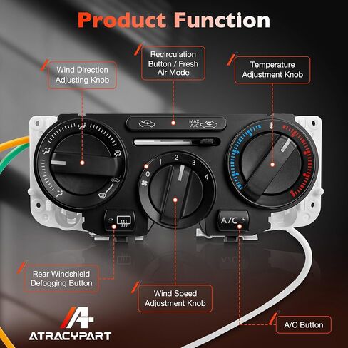 599-216 Front Climate Control Module A/C Heater Air Conditioning Panel - Compatible with 2007-2011Nissan Versa - Replace# 27510EL00A, 27510EL02A in Saudi Arabia