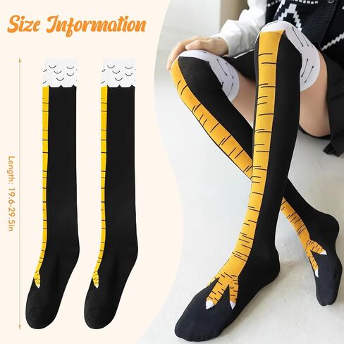 Chicken Leg Socks, Chicken Feet Socks for Women & Men, 50cm Long Funny Novelty Cotton Pattern, Unique Gag Gift for White Elephant & Stocking Stuffers in Saudi Arabia