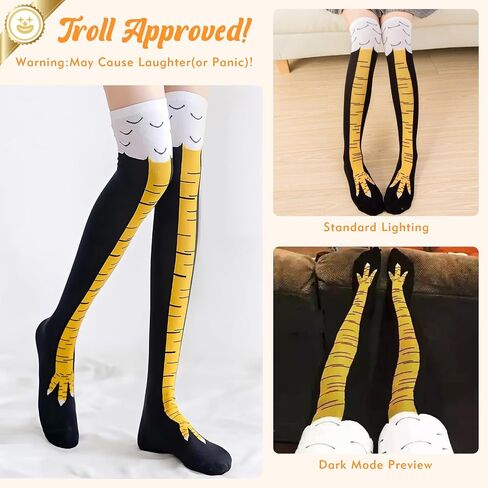 Chicken Leg Socks, Chicken Feet Socks for Women & Men, 50cm Long Funny Novelty Cotton Pattern, Unique Gag Gift for White Elephant & Stocking Stuffers in Saudi Arabia