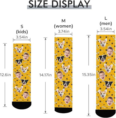 Custom Socks with Photo,Personalized Socks,Funny Face Sock,Novelty Sock Memorial Gift for Women Men Dog,and Cat in Saudi Arabia
