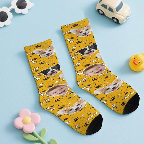 Custom Socks with Photo,Personalized Socks,Funny Face Sock,Novelty Sock Memorial Gift for Women Men Dog,and Cat in Saudi Arabia