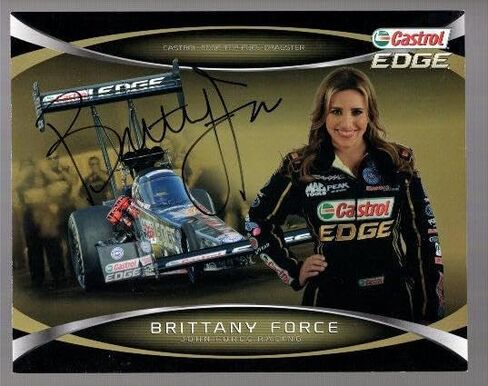 بريتاني فورس توقيع يدوي 8x10 صورة ملونة + COA سائق NHRA رائع - صور NASCAR موقعة in Saudi Arabia