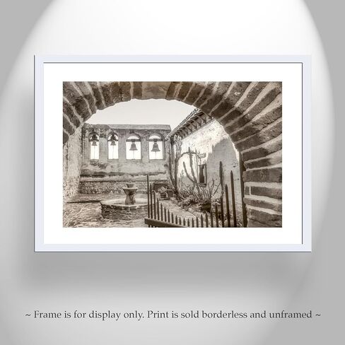 San Juan Capistrano Mission California Art Photograph | Vintage Adobe Church Picture in Saudi Arabia