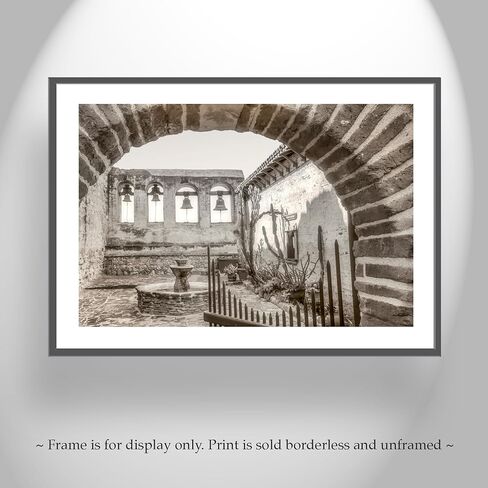 San Juan Capistrano Mission California Art Photograph | Vintage Adobe Church Picture in Saudi Arabia