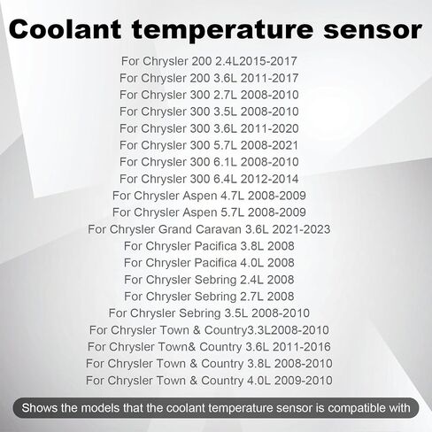 Engine Oil Pressure Sender Switch & Coolant Temperature Sending Unit 5149062AA 5149062AB Compatible with 200 300 1500 2500 3500 Challenger Routan Raider Liberty Ram in Saudi Arabia