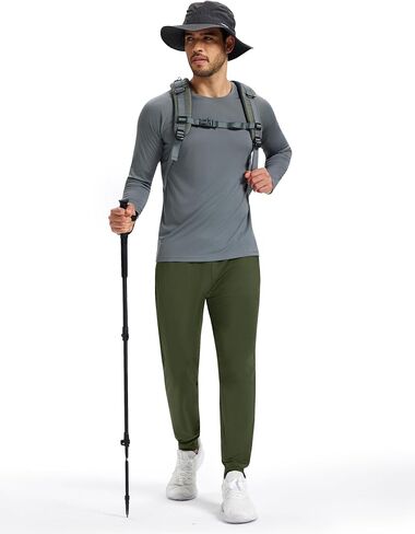 MAGCOMSEN Men's Fleece Joggers with Pockets Winter Warm Pants Workout Athletic Gym Sweatpants for Men in Saudi Arabia