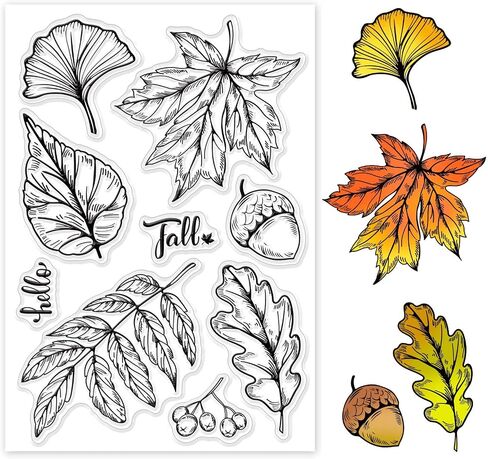 GLOBLELAND Autumn Stacked Pumpkins Clear Stamps for DIY Scrapbooking Sunflowers Mailbox Silicone Clear Stamp Seals Transparent Stamps for Cards Making Photo Album Journal Home Decoration in Saudi Arabia