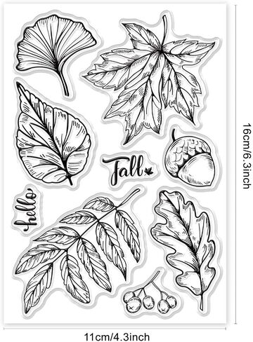 GLOBLELAND Autumn Stacked Pumpkins Clear Stamps for DIY Scrapbooking Sunflowers Mailbox Silicone Clear Stamp Seals Transparent Stamps for Cards Making Photo Album Journal Home Decoration in Saudi Arabia
