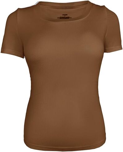 تي شيرت حريمي مدمج من CHICME بأكمام قصيرة ورقبة مربعة تي شيرت أساسي غير رسمي مضلع متماسك مناسب للخروج in Saudi Arabia