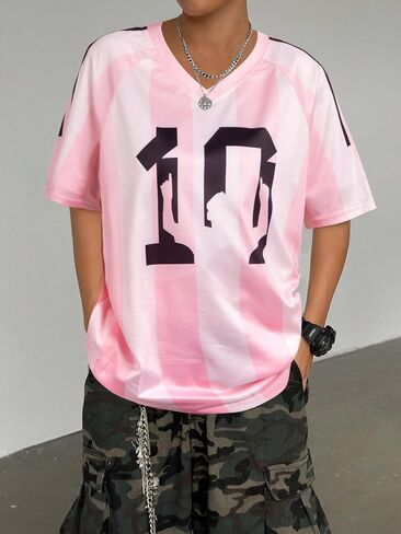 Soccer Cup 2026 Jersey Shirts for Women Mexico Jersey USA Jersey Pink Soccer Mom Tshirts Y2k V Neck Short Sleeve Top in Kuwait