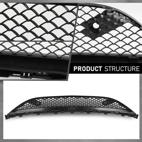 Front Lower Bumper Radiator Grill, Compatible with Kia Optima(submodel: Limited, SX, LX, EX) 2014 2015, Chrome, Black, 865614C700 in Saudi Arabia